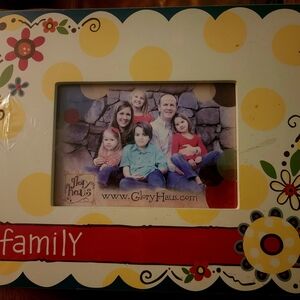 Family Photo Frame - Colorful Floral Design